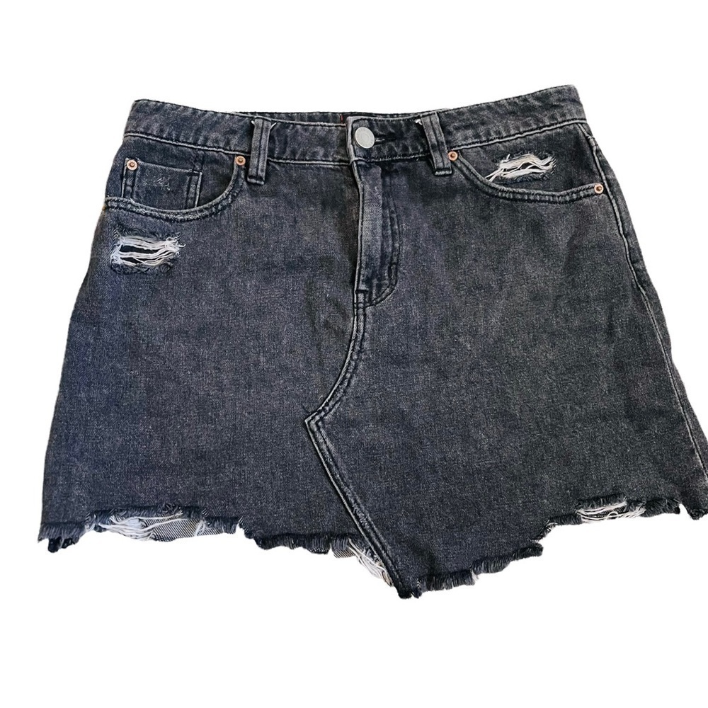 Bdg black distressed mini skirt - Picture 3 of 10